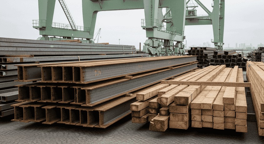 Abstract illustration of construction imports