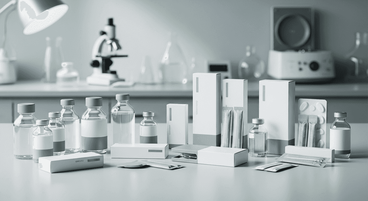 Abstract illustration of pharma medical importing