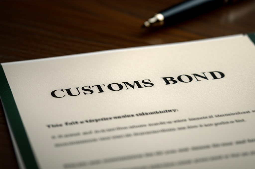 Blog featured image: Image of an official looking document that says "Customs Bond" on it
